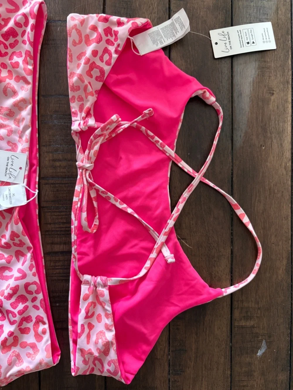 Cupshe Pink Leopard Print Two-Piece Swim Set